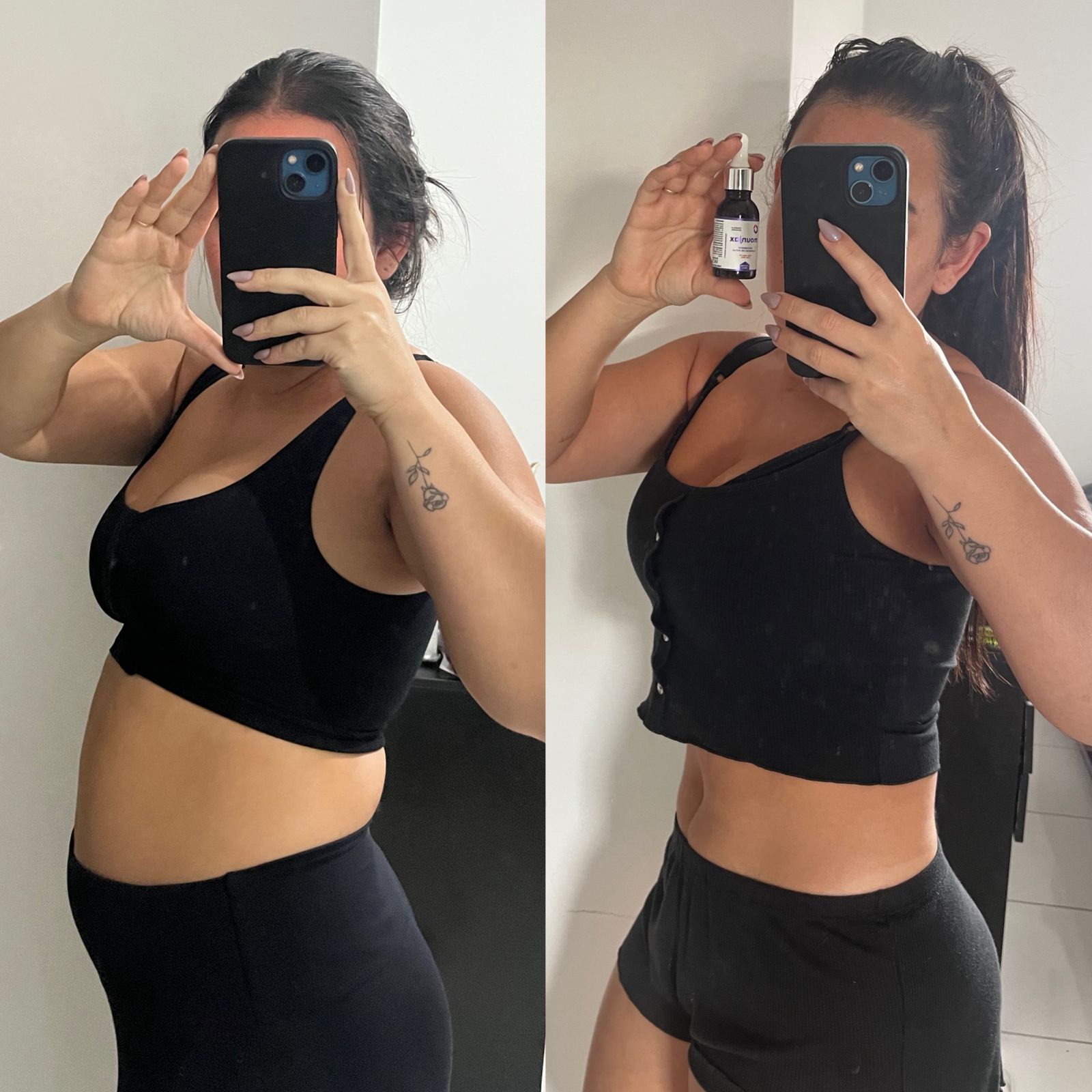 Evolução real de emagrecimento com Mounjax Gotas — redução de gordura abdominal