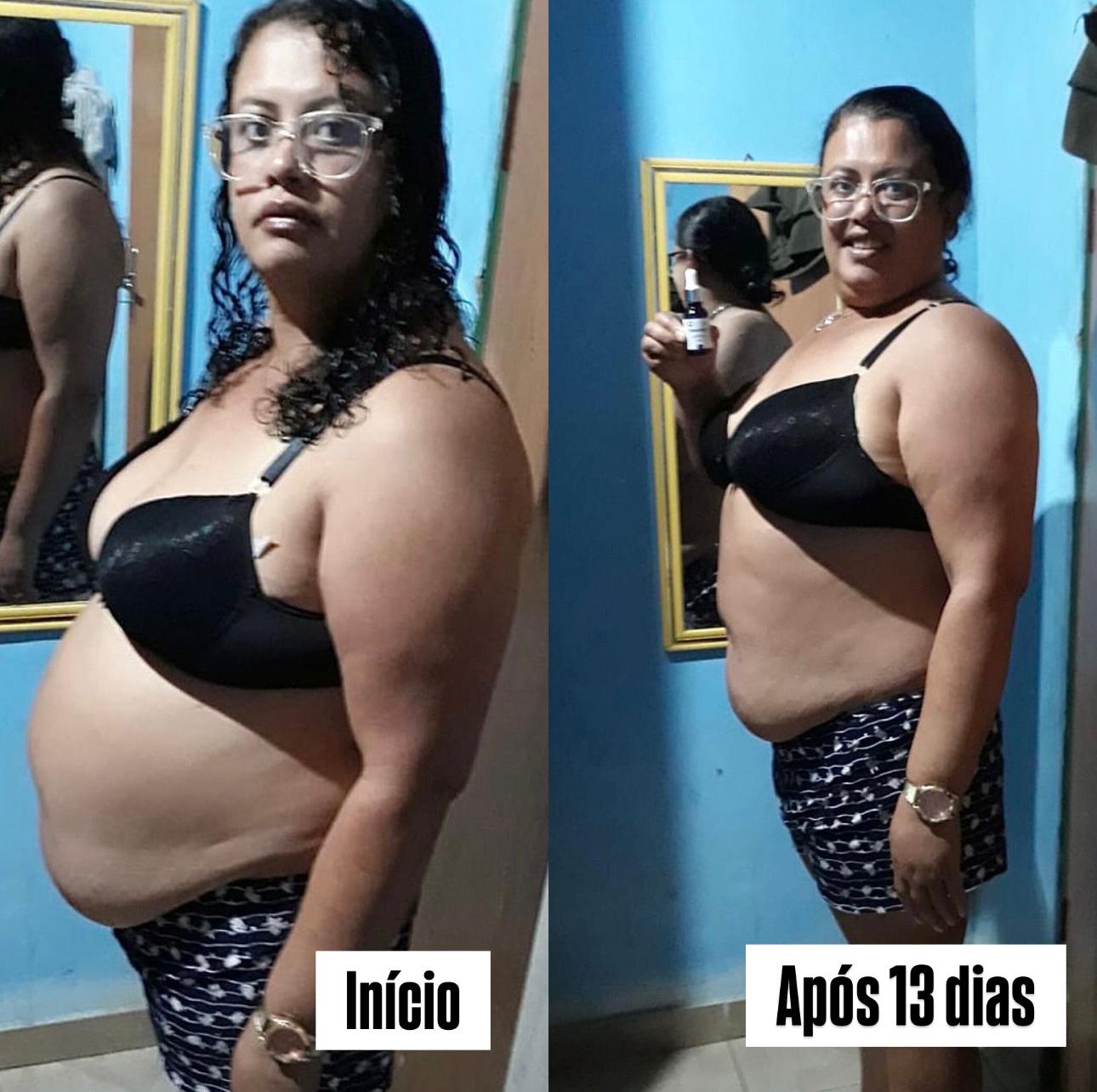 Resultado visível de emagrecimento após apenas 13 dias usando Mounjax sublingual