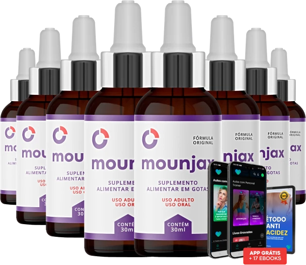Kit Máximo de 8 Frascos de Mounjax Gotas para tratamento metabólico completo e duradouro