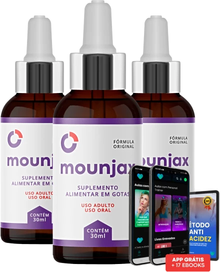 Kit Econômico de 3 Frascos de Mounjax Gotas (Leve 3 Pague 2) com bônus exclusivos